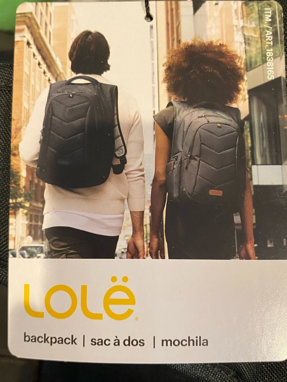 NEW LOLE BLACK QUILTED BACKPACK